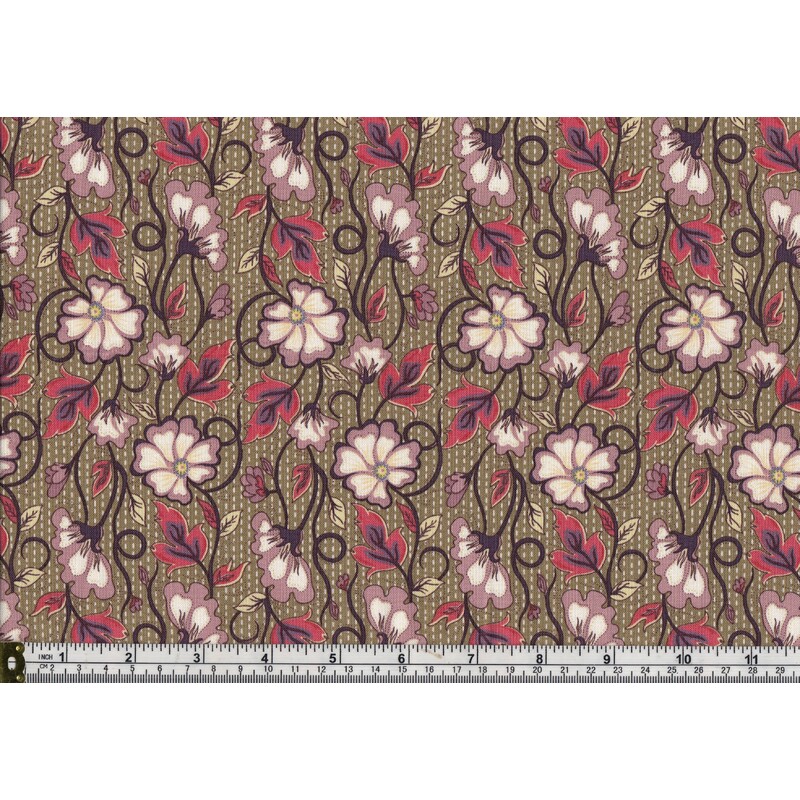 Leutenegger Fat Quarter HC1008, 46 x 55cm, 100% Cotton Floral Print, Pre-Cut