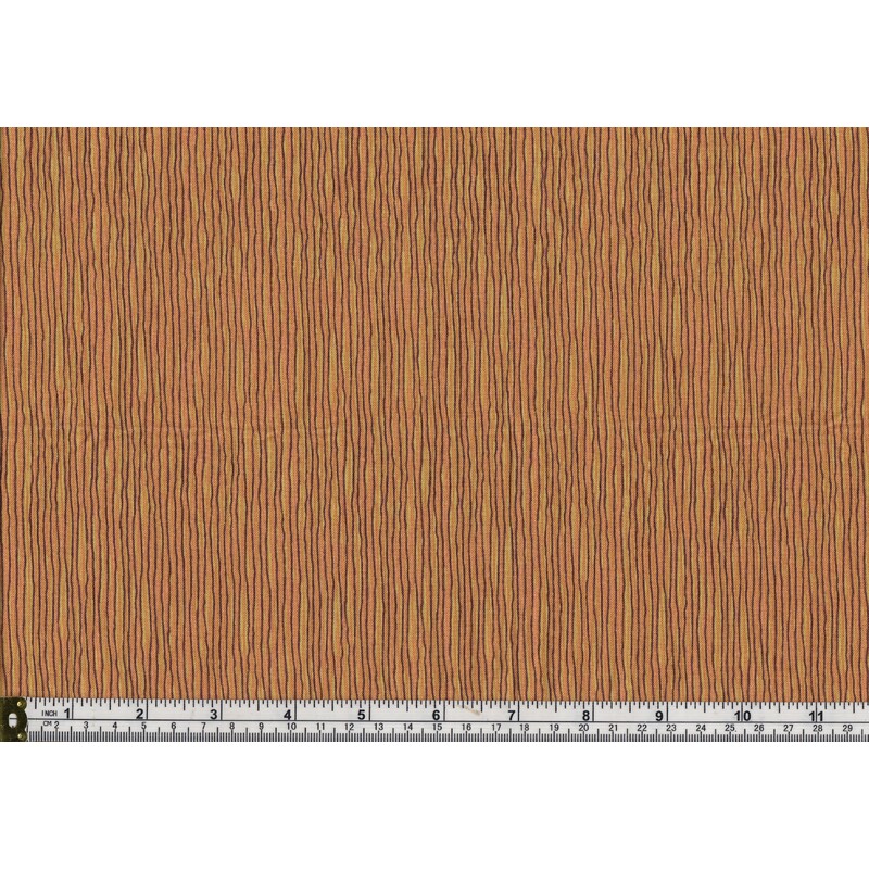 Leutenegger Fat Quarter HC1012, 46 x 55cm, 100% Cotton Brown Lines, Pre-Cut