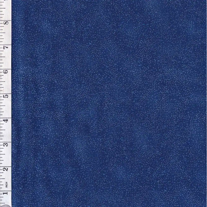 Sapphire/Silver Metallic, Hoffman Cotton Fabric 110cm wide