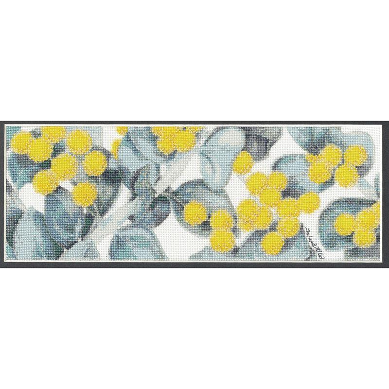 DMC SILVER WATTLE Cross Stitch Kit 35 x 13cm 16ct Aida, Helene Wild HW006