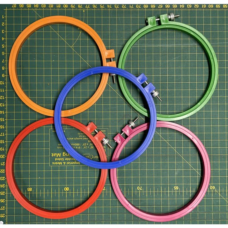 Plastic Embroidery Hoop, Random Colour, Size: 13cm (5")