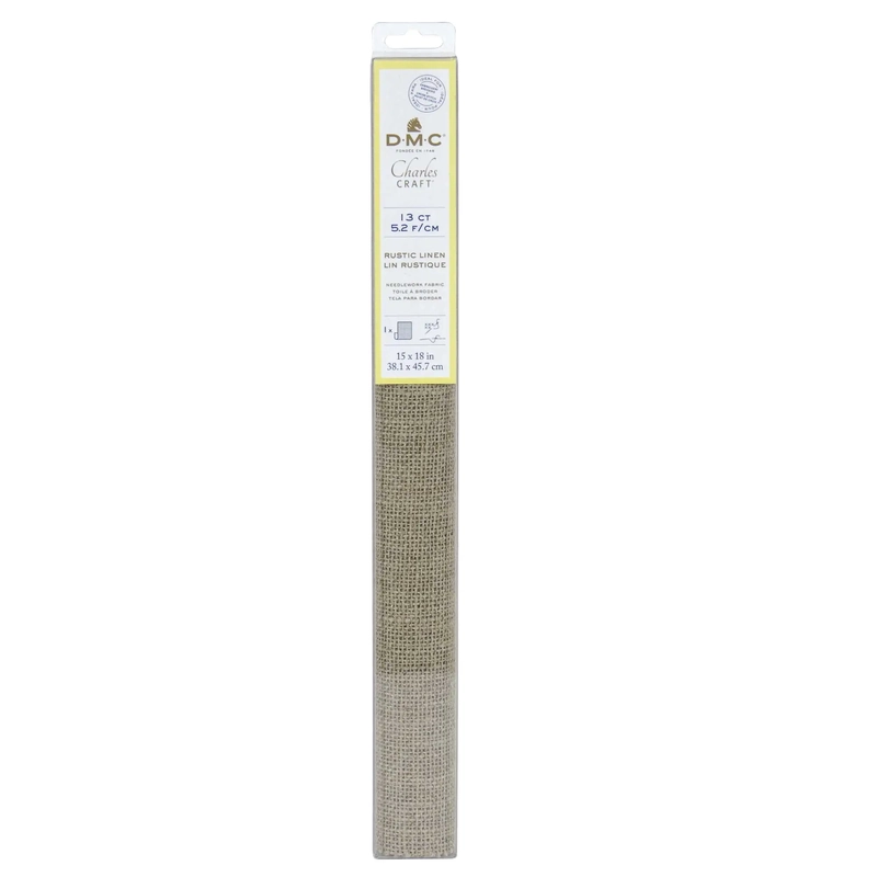 DMC 13 Count (5.2pts/cm) BROWN Linen Needlework Fabric 15" x 18" (38.1cm x 45.7cm)