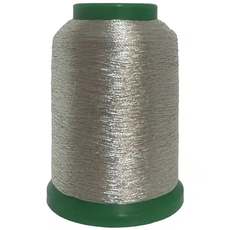 Amann Isamet 0501 SILVER Metallic Embroidery Thread, 1000m Cone