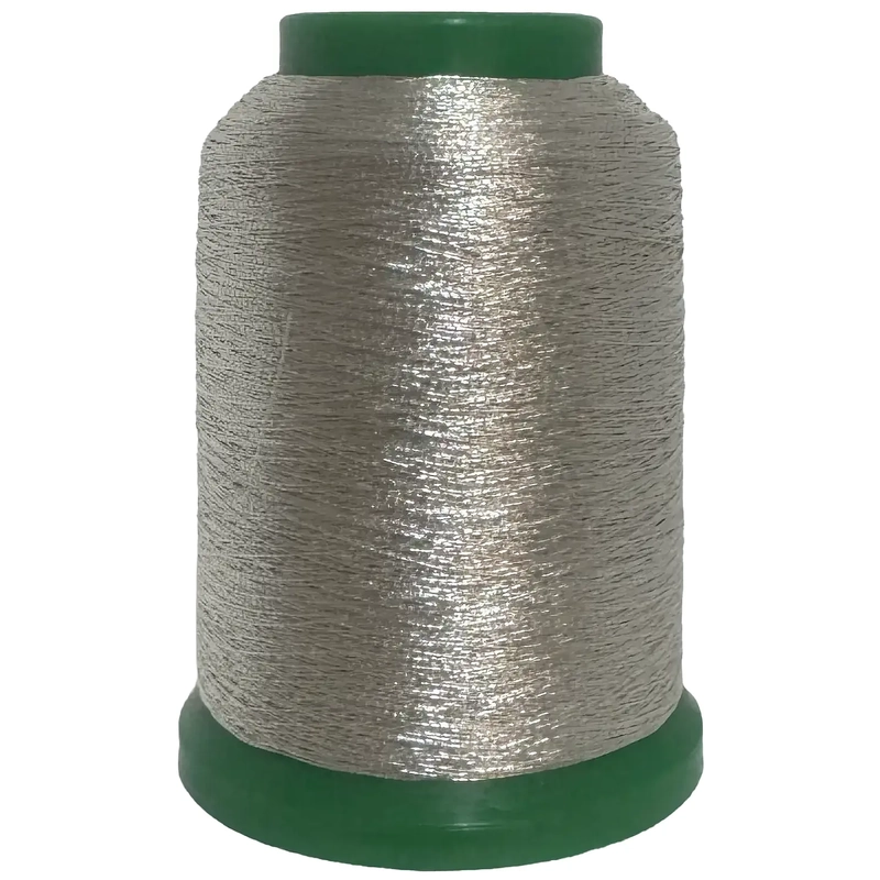 Amann Isamet 0501 SILVER Metallic Embroidery Thread, 1000m Cone
