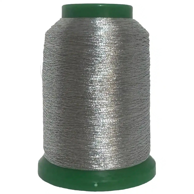 Amann Isamet 0511 SILVER Metallic Embroidery Thread, 1000m Cone