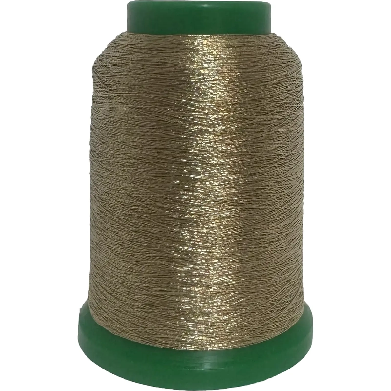 Amann Isamet 0532 GOLD DARK GREEN Metallic Embroidery Thread, 1000m Cone