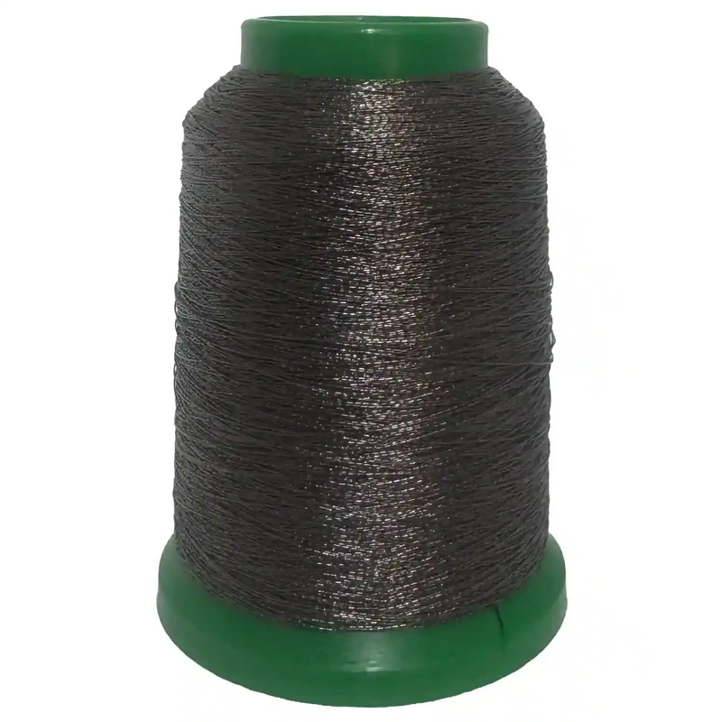 Amann Isamet 1874 DARK GREY ANTHRAZIT Metallic Embroidery Thread, 1000m Cone