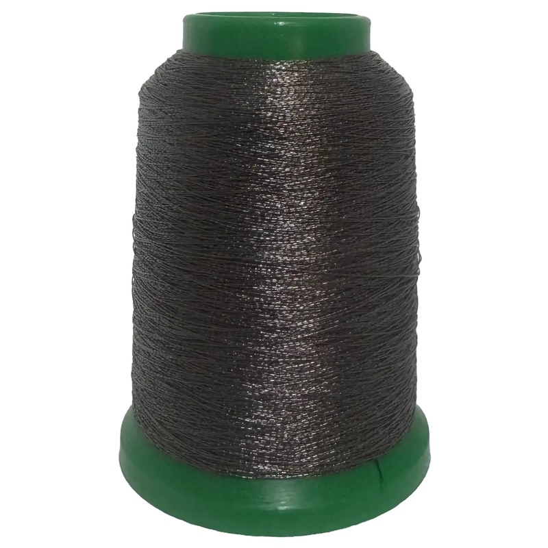 Amann Isamet 1874 DARK GREY ANTHRAZIT Metallic Embroidery Thread, 1000m Cone