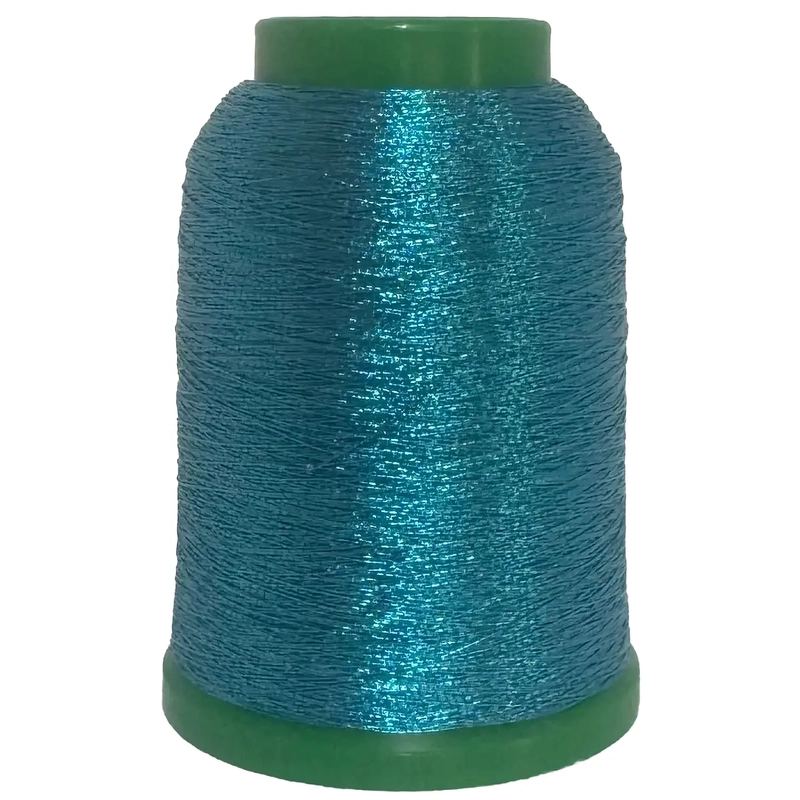 Amann Isamet 4111 AQUA BLUE Metallic Embroidery Thread, 1000m Cone