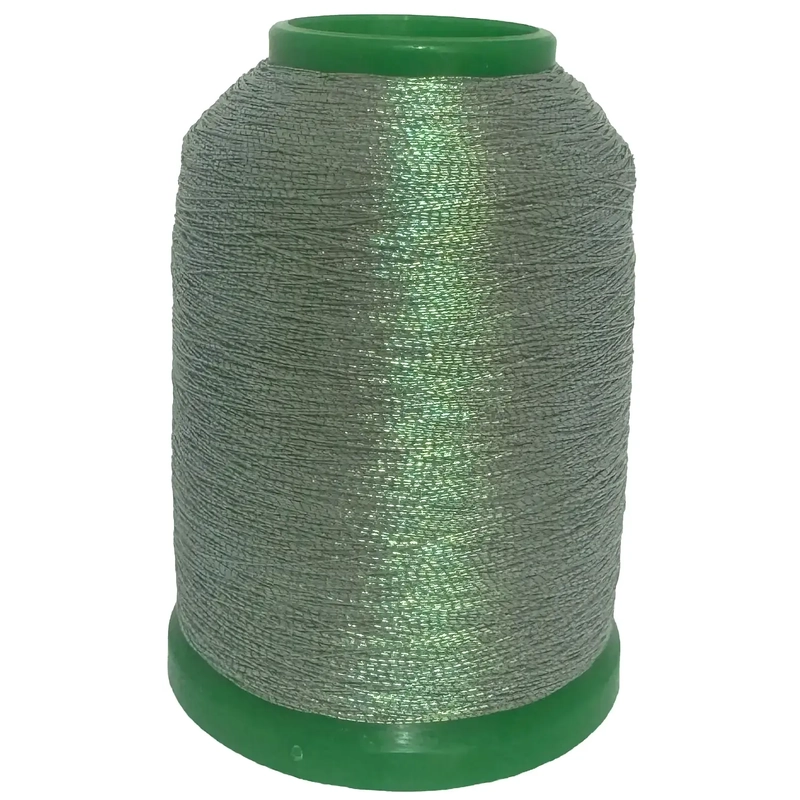 Amann Isamet 9944 PASTEL DARK GREEN Metallic Embroidery Thread, 1000m Cone