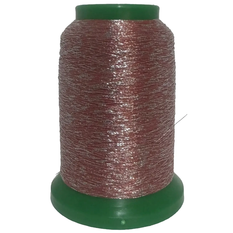 Amann Isamet 9952 SILVER LIGHT RED Metallic Embroidery Thread, 1000m Cone