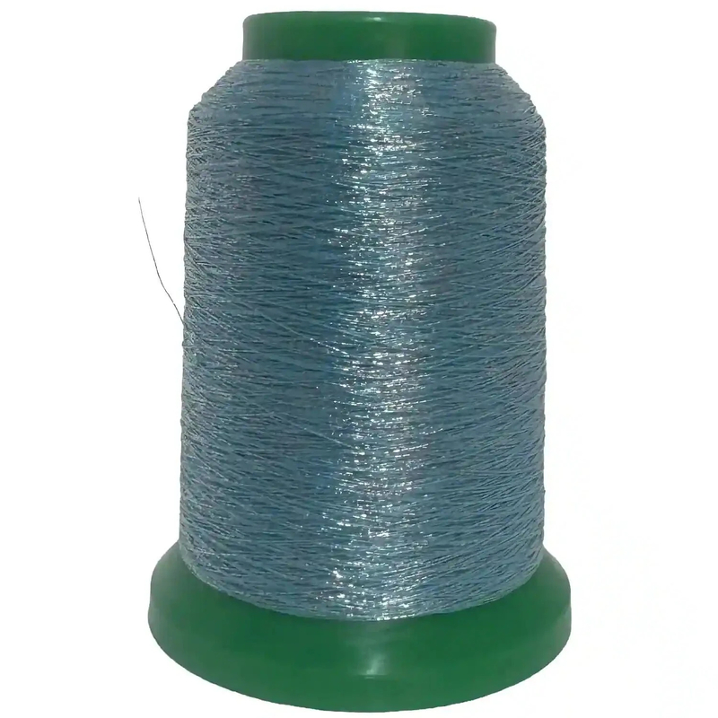 Amann Isamet 9955 SILVER LIGHT BLUE Metallic Embroidery Thread, 1000m Cone
