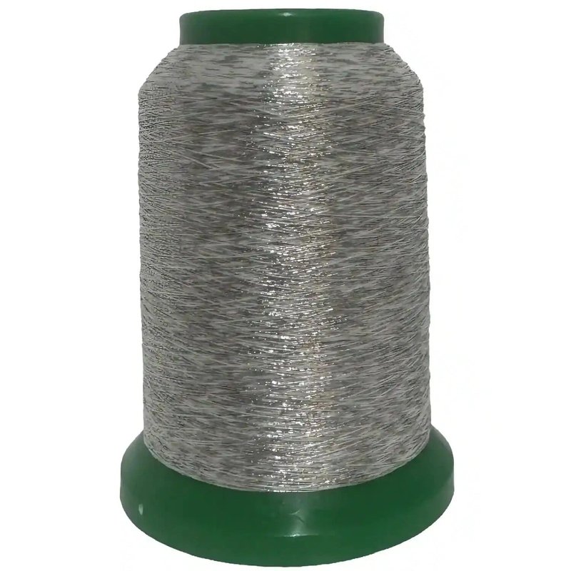 Amann Isamet 9956 SILVER WHITE Metallic Embroidery Thread, 1000m Cone