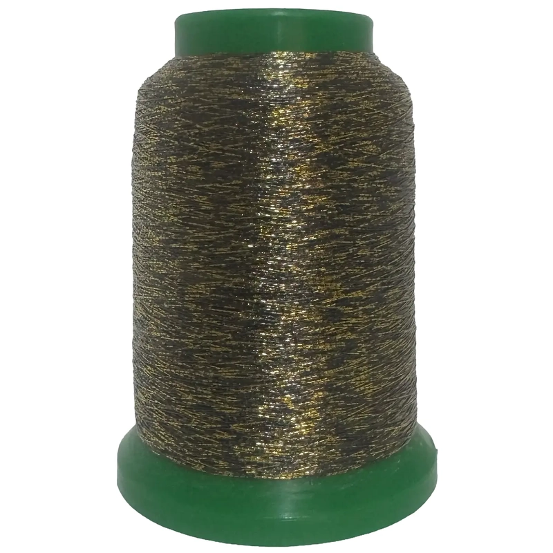 Amann Isamet 9961 GOLD DARK BLUE Metallic Embroidery Thread, 1000m Cone