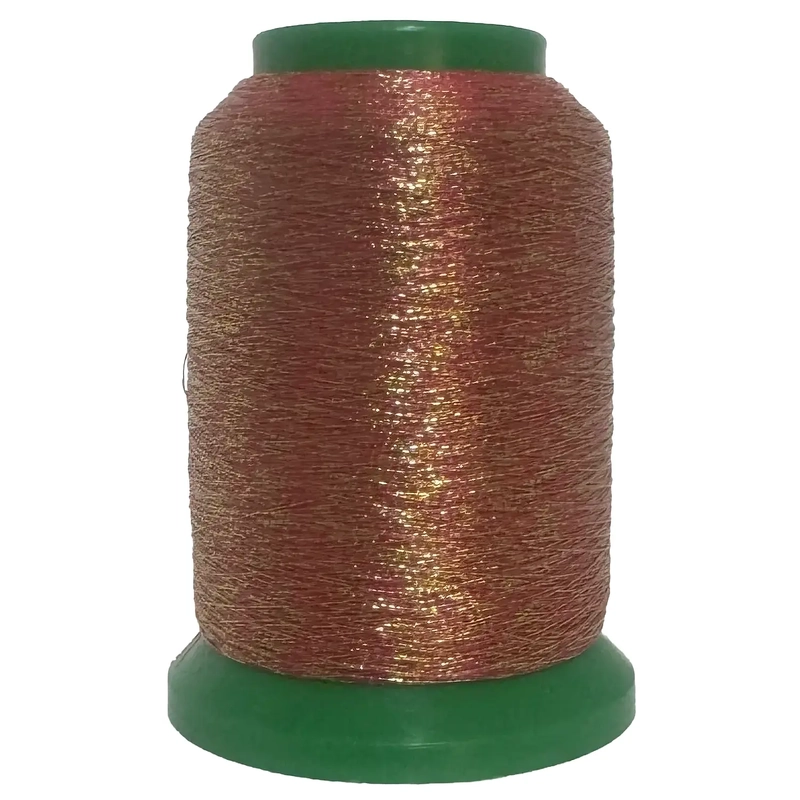 Amann Isamet 9965 GOLD RED Metallic Embroidery Thread, 1000m Cone