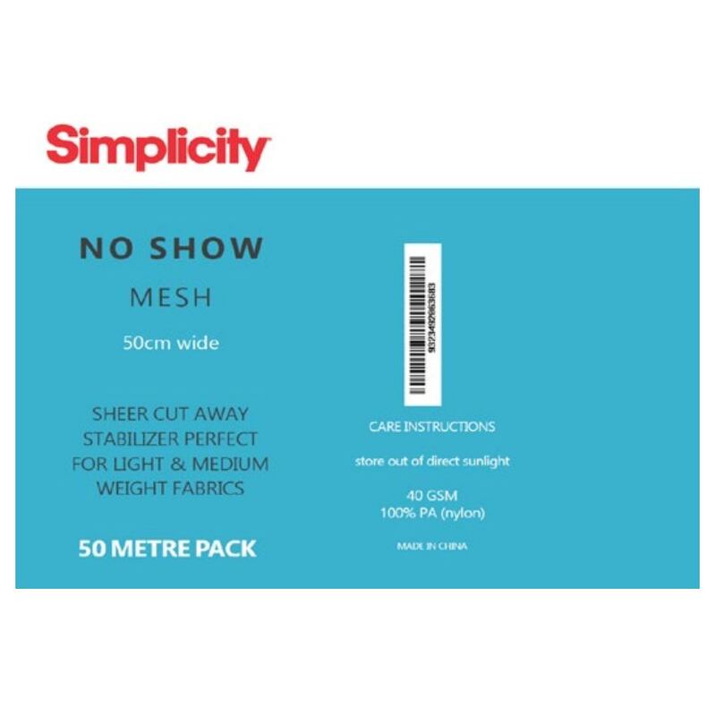 No Show Cut Away Embroidery Stabiliser 500mm x 50m Quality Stabiliser
