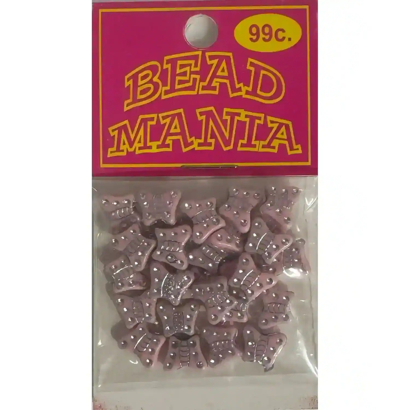 Bead Mania Beads 10mm PINK Butterfly J3209.28, Fashion & Craft Accessories