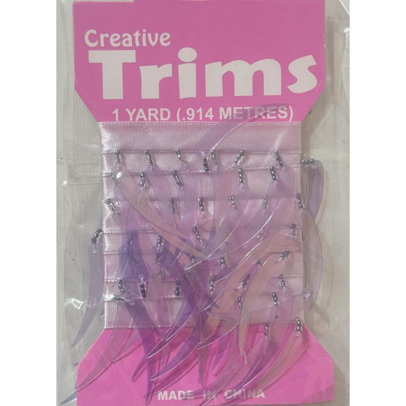Creative Trims LILAC AB Tooth Shape Drop, 1 Yard Pack (Final Stock)