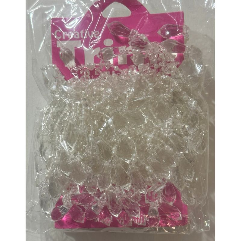 Creative Trims CLEAR Elongated Drop, 1 Metre Pack (Final Stock)