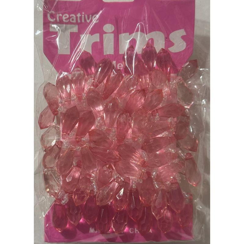 Creative Trims PEACH / PINK Single Faced Drop, 1 Metre Pack (Final Stock)