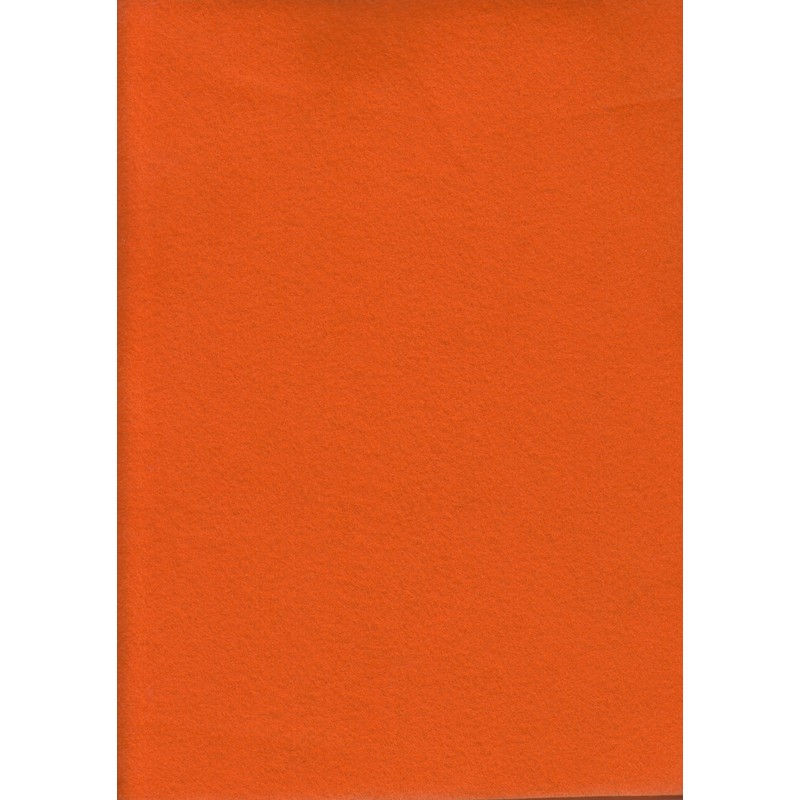 Acrylic Felt Rectangles (Squares), Approximately 30 x 25cm, TANGERINE, 10 Pack