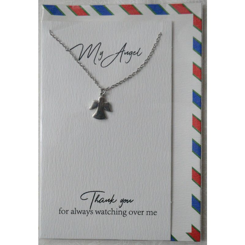 Heartfelt Jewellery, My Angel Thank You, Pewter Charm On Stainless Steel Chain JE15974
