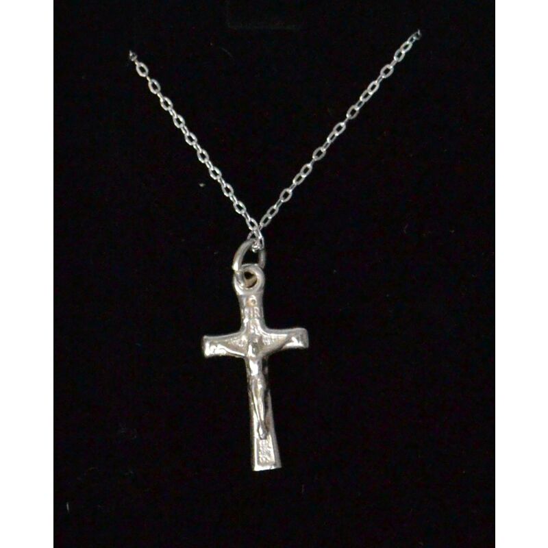 Sterling Silver Chain and Crucifix, Gift Boxed