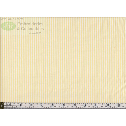 Colour Basics Yellow Stripes,112cm Wide x 73cm REMNANT