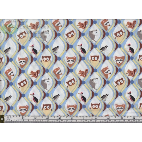 In The Beginning Fabrics 100% Cotton Print Fabric, Frolic, 112cm Wide 135cm REMNANT