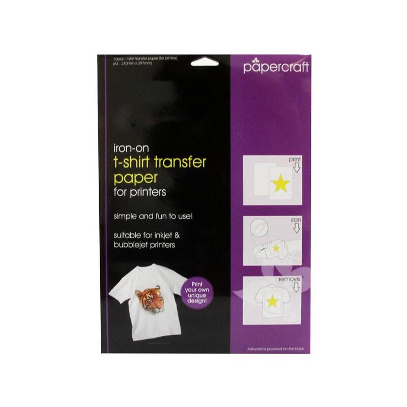 A4 T-Shirt Transfer Paper 10 Pack - Iron On Transfer Paper For Printers