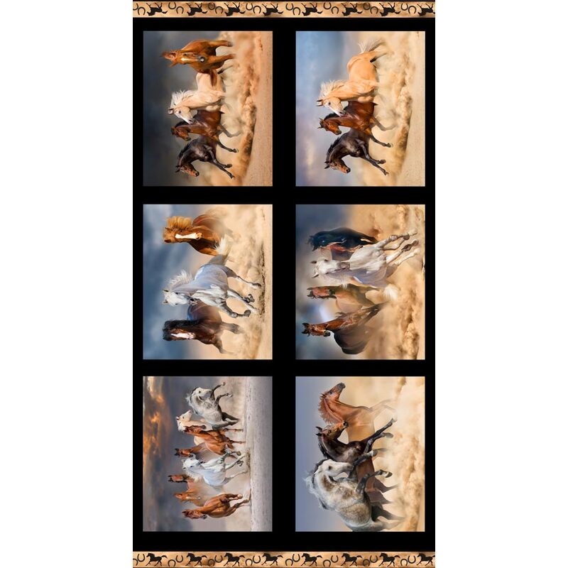Brumbies 6 Block PANEL 100% Cotton Fabric, 112cm x 60cm Per Panel