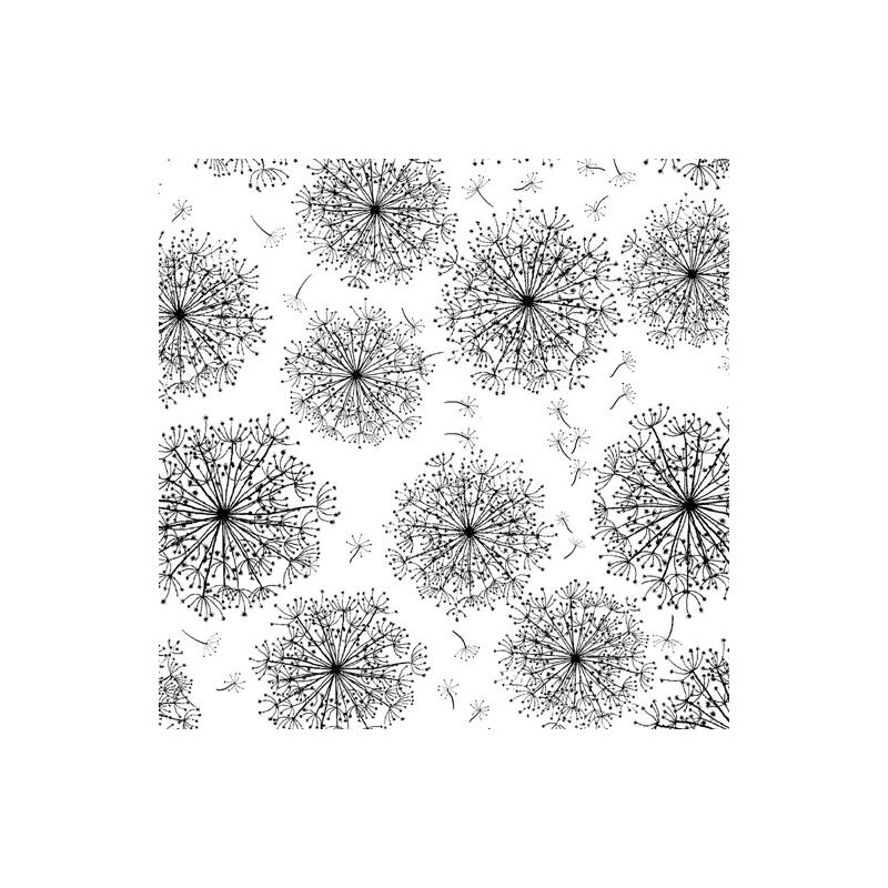 Night & Day Dandelion Black on White, 112cm Wide Quilting Fabric