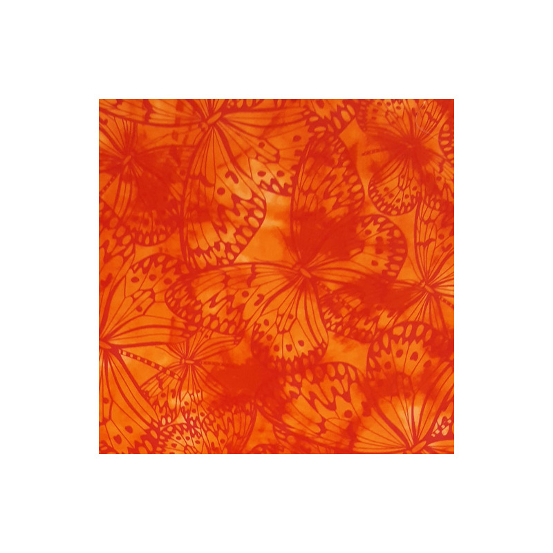 Butterflies (0216) Orange, 112cm Wide Cotton Quilting Fabric