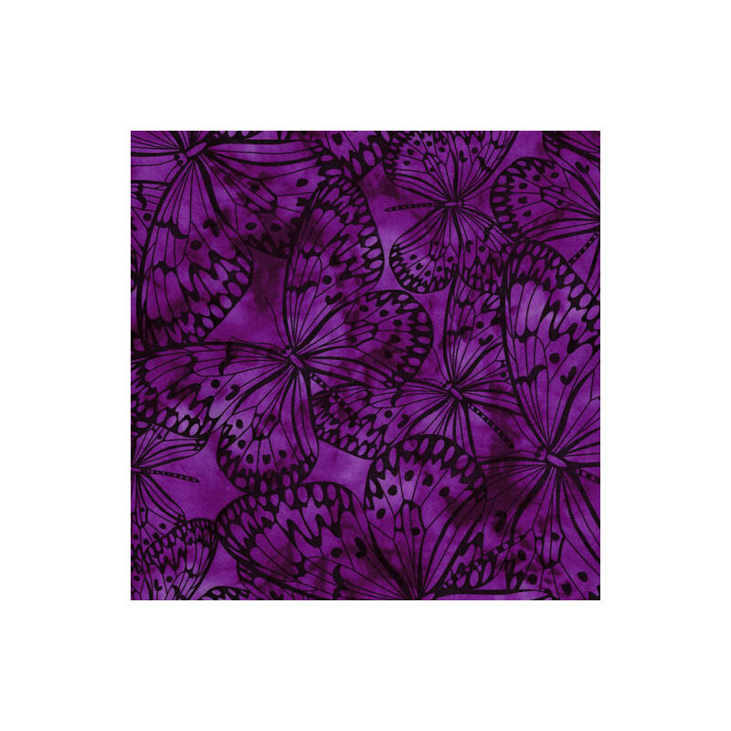 Butterflies (0216) Purple, 112cm Wide Cotton Quilting Fabric 0216L