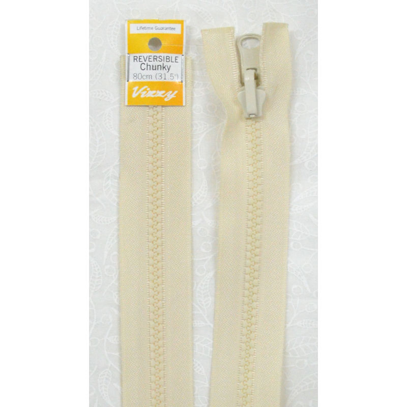 Vizzy Zip Chunky Reversible 80cm (31.5") Colour #04 CALICO