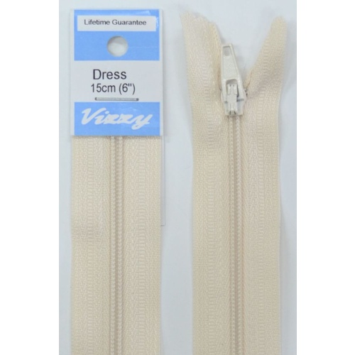 Vizzy Dress Zip, 15cm Colour 04 CALICO
