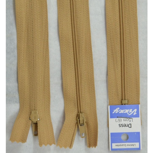 Vizzy Dress Zip, 15cm Colour 08 FAWN N/S