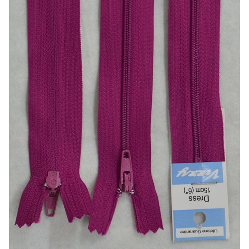 Vizzy Dress Zip, 15cm Colour 123 GARDEN ROSE