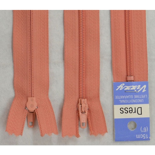 Vizzy Dress Zip, 15cm Colour 24 LOBSTER