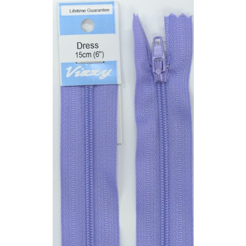 Vizzy Dress Zip, 15cm Colour 40 IRIS