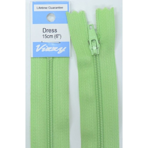 Vizzy Dress Zip, 15cm Colour 41 NIL GREEN