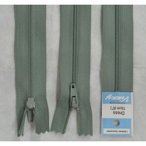 Vizzy Dress Zip, 15cm Colour 49 LIGHT STEEL