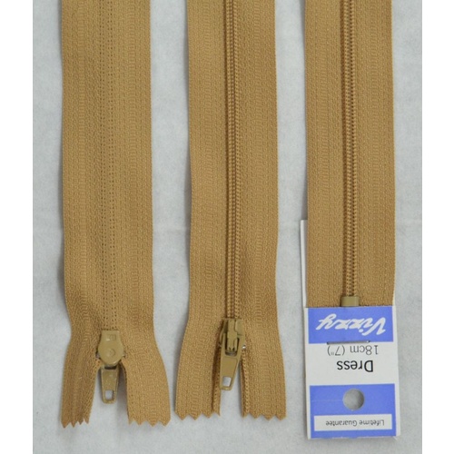 Vizzy Dress Zip, 18cm Colour 08 FAWN