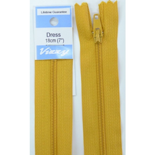 Vizzy Dress Zip, 18cm Colour 113 GOLD