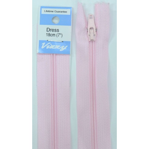 Vizzy Dress Zip, 18cm Colour 26 BABY PINK