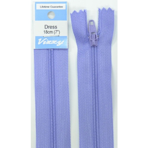 Vizzy Dress Zip, 18cm Colour 40 IRIS