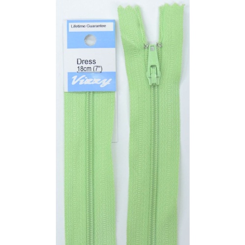 Vizzy Dress Zip, 18cm Colour 41 NIL GREEN