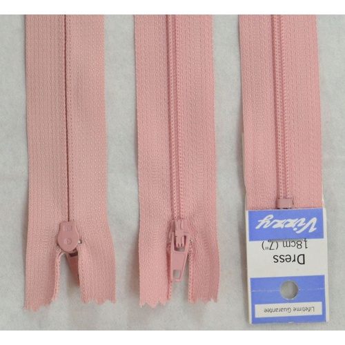 Vizzy Dress Zip, 18cm Colour 90 DUSTY PINK