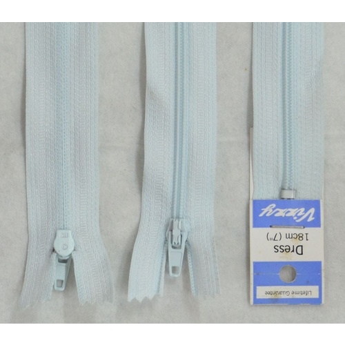 Vizzy Dress Zip, 18cm Colour 93 PALE BLUE
