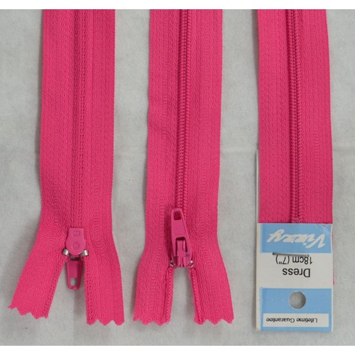 Vizzy Dress Zip, 18cm Colour 94 HOT PINK
